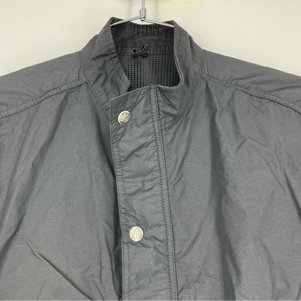 Vintage 80s Harley Davidson Soft Shell Riding Jacket High Visibility Shield XL - Picture 5 of 11